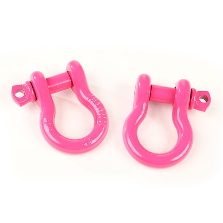 Rugged Ridge D-RING SHACKLES, 3/4-INCH, PINK, STEEL, PAIR 11235.09